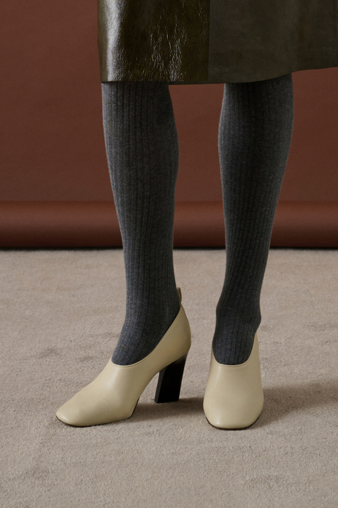 Escarpins Thea - Ivoire - Cuir - Femme